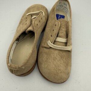 VTG Carpenter Self Starters Baby Shoes Brown Leather Suede Lace Up Size 5B 404